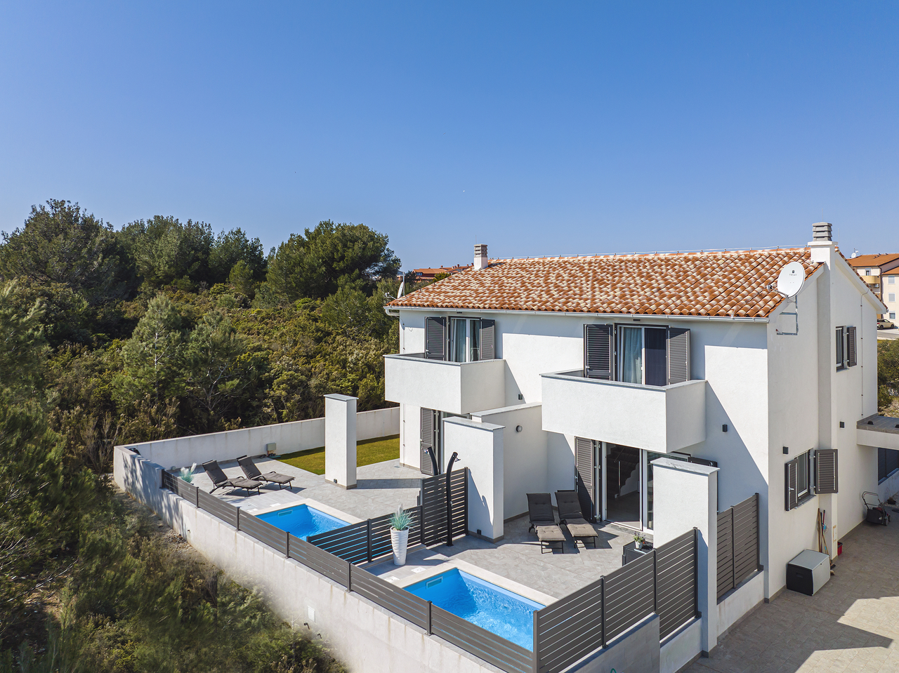 Ferienhaus Ližnjan mit Pool und Meerblick