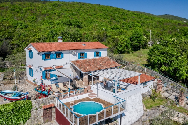 Ferienhaus Crni mit Pool & Meerblick